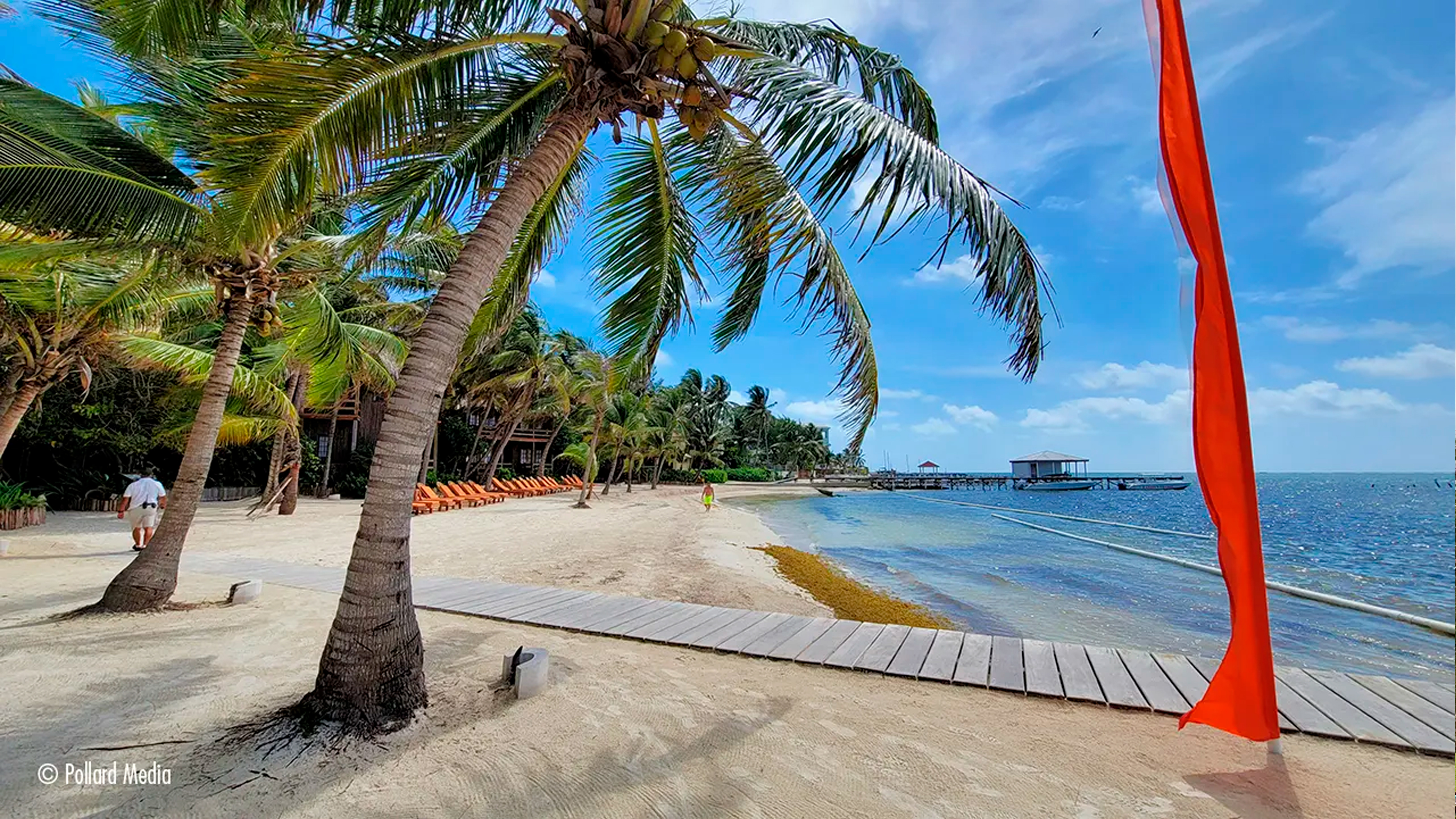 Caye beach scene